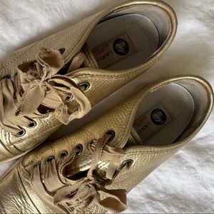 Lanvin gold sneakers